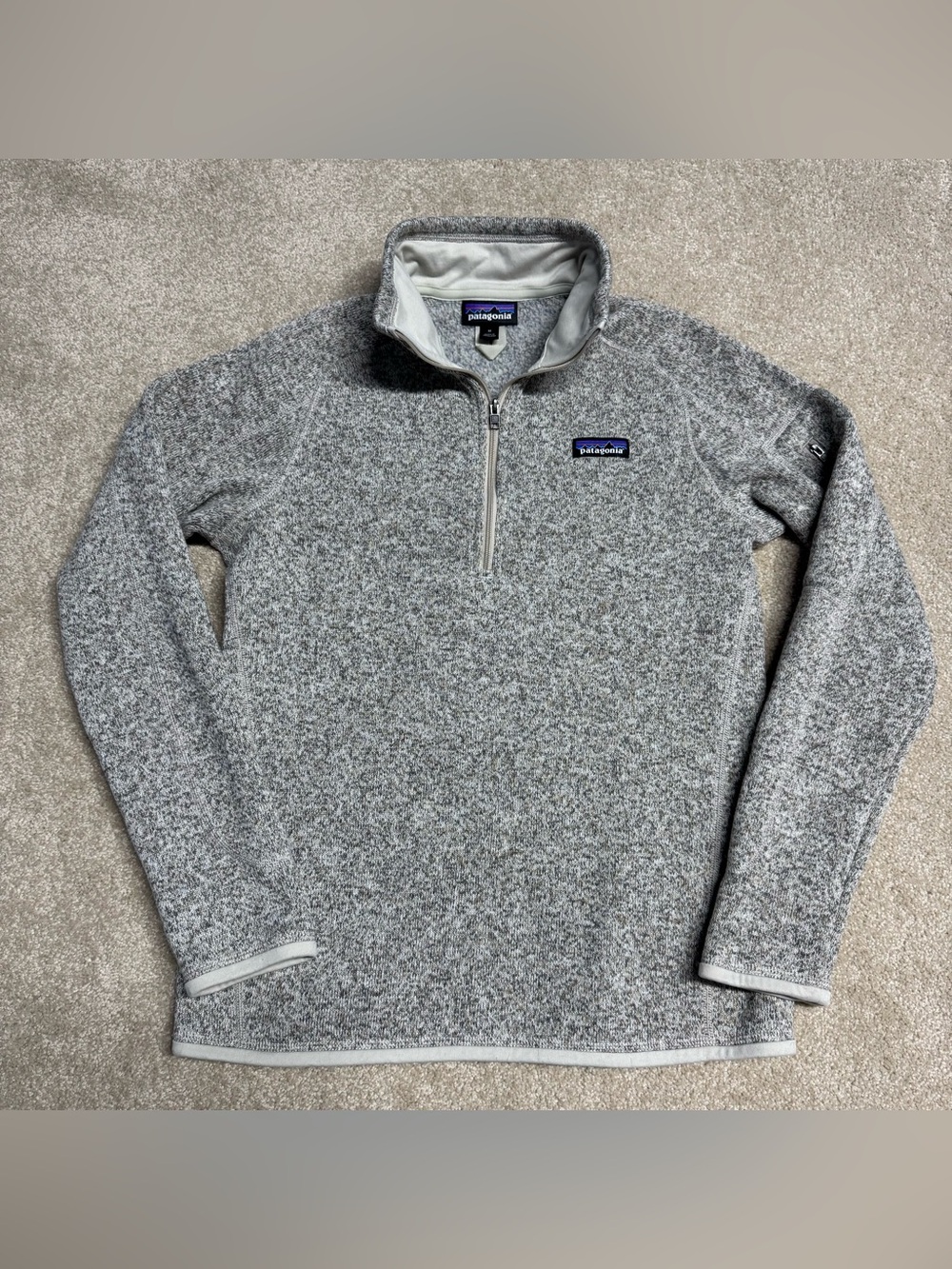 Patagonia Better Sweater Women’s Medium Gray 1/4 Zip Fleece Pullover Long Sleeve